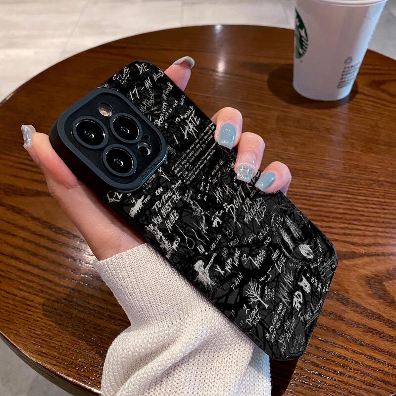 Ốp Điện Thoại Mềm Chống Vỡ Hình Bảng Vẽ Graffiti Cho IPhone11 12 Pro Max X XR XS Max SE 7 Plus 8 Plus 13 Pro Max 14 Pro Max