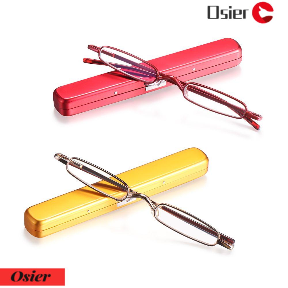 OSIER1 Kính Đọc Sách Mini + 1.0~4.0 Gọng Kim Loại Chống Ánh Sáng Xanh