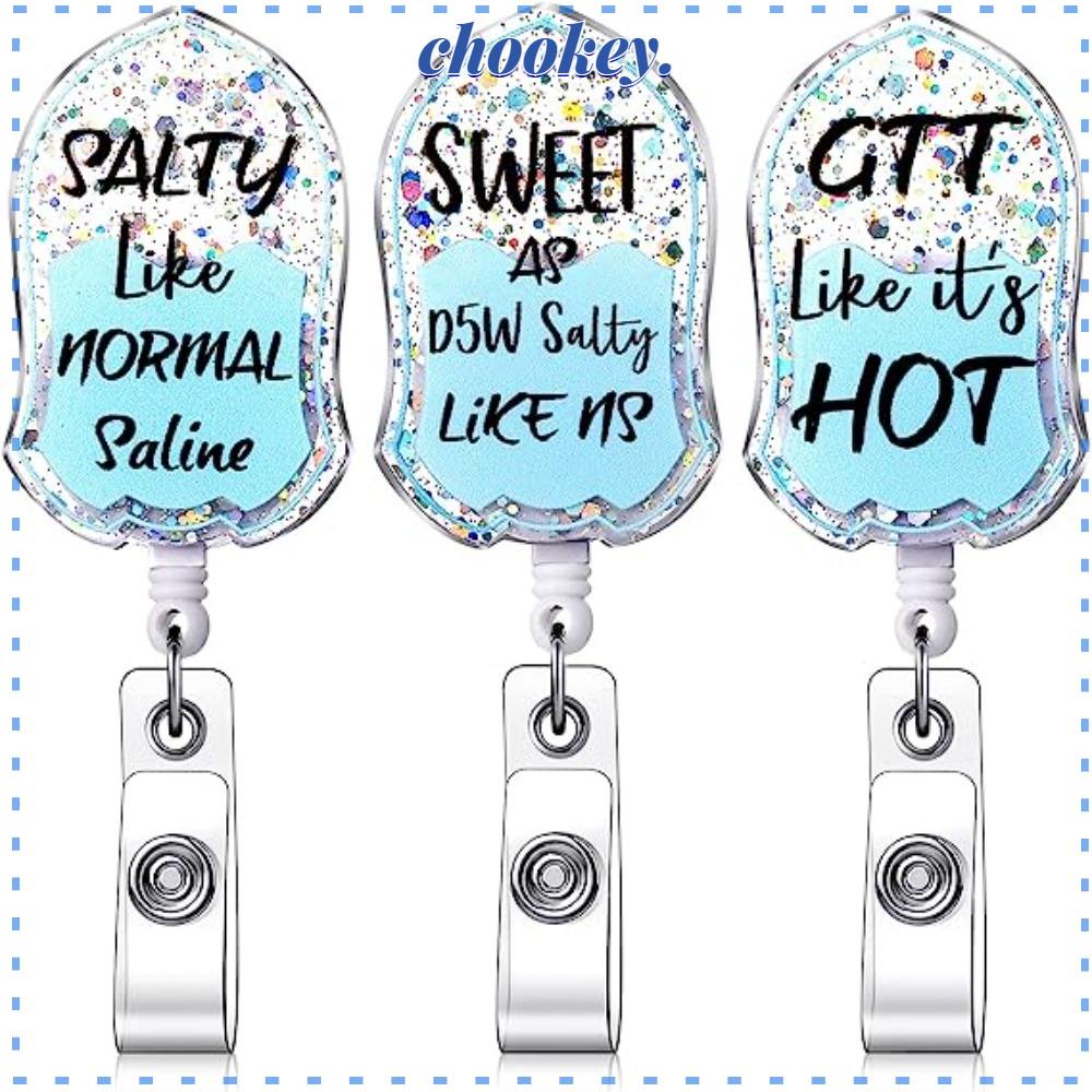 CHOOKEY Set 3 Móc Khóa Có Thể Thu Gọn Bằng ABS