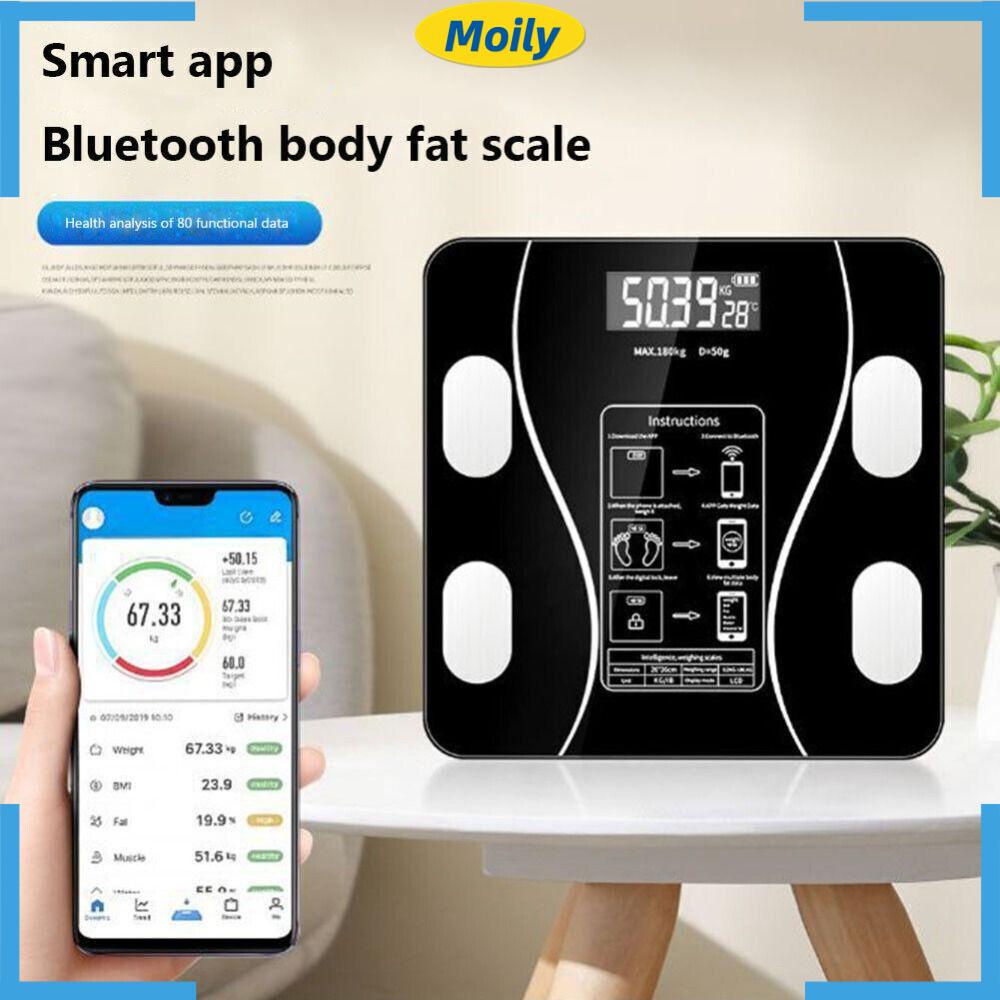 MOILYVN Cân Đo Lượng Mỡ Cơ Thể Kỹ Thuật Số Bluetooth BMI USB Cảm Ứng Trọng Lượng 180KG