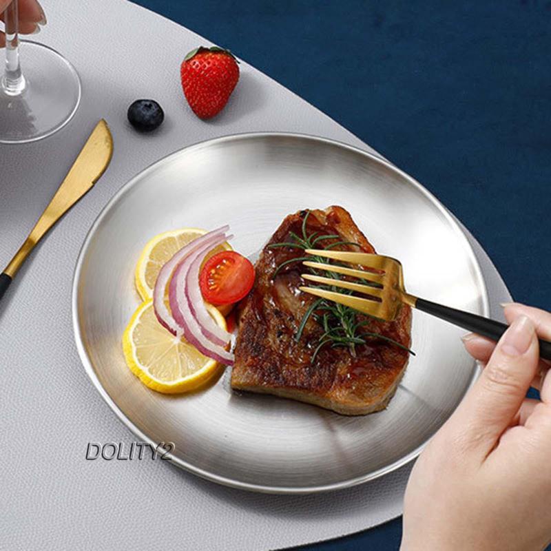 Đĩa Ăn Bằng Thép Không Gỉ Tiện Dụng Cho Tiệc Tùng / Cắm Trại