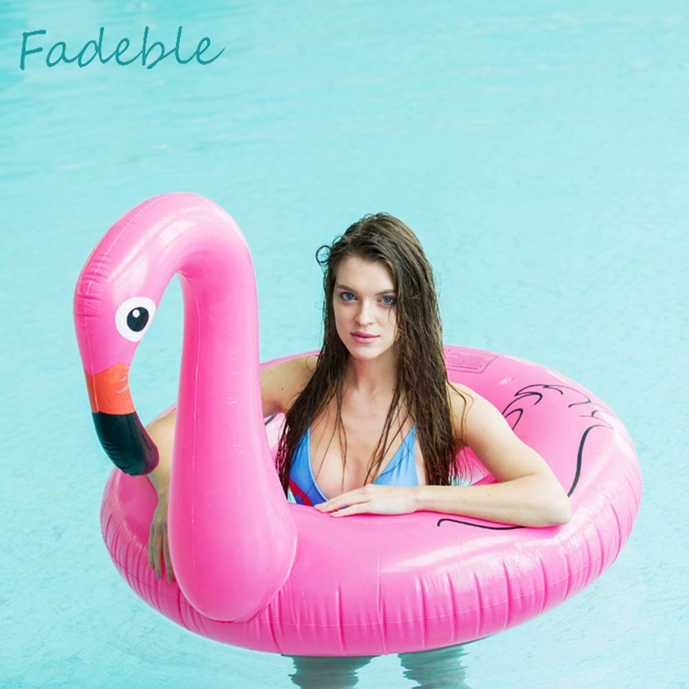 Phao Bơi Hình Tròn Bằng PVC Mềm Mại Hình Chú Chim Màu Hồng Có Thể Tái Sử Dụng Cho Bữ
