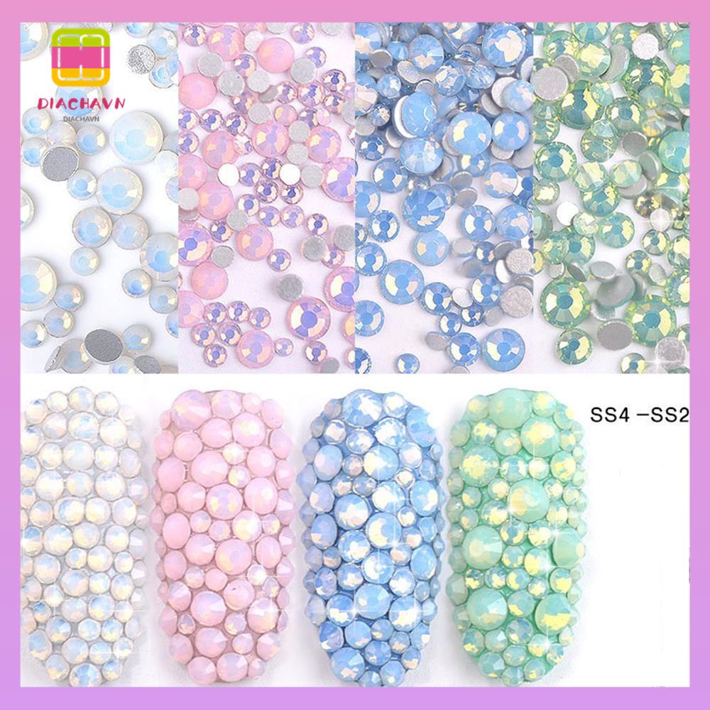 DIACHAVN Đá Opal 3D SS4-SS20 Nhiều Kích Cỡ Đính Móng Nghệ Thuật