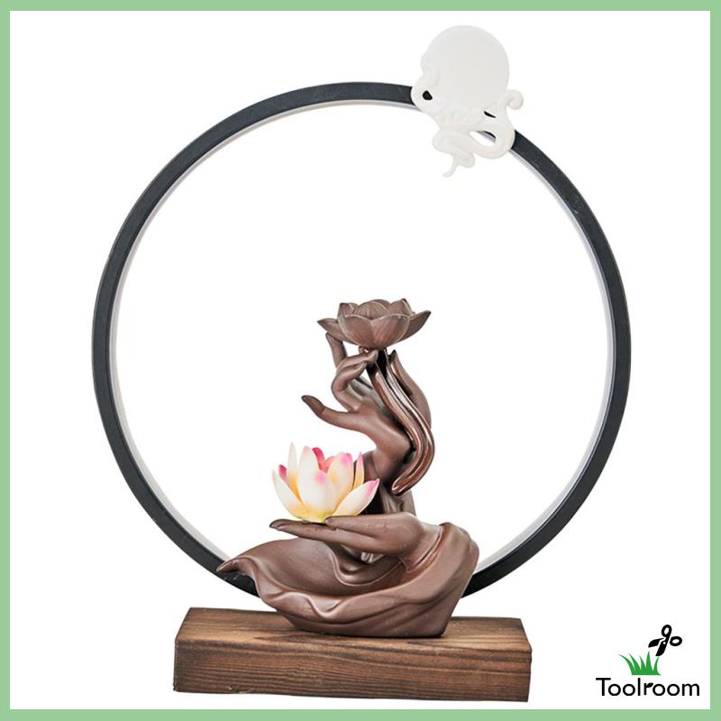 Giá Đỡ Đèn LED Hình Thác Nước Bằng Gốm Sứ Dùng Trang Trí