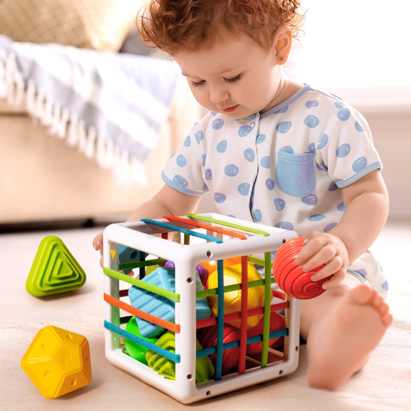 Mới Đồ Chơi Khối Lắp Ráp Nhiều Màu Sắc Giáo Dục Theo Phương Pháp Montessori Cho Bé 0-12 Tháng Tuổi