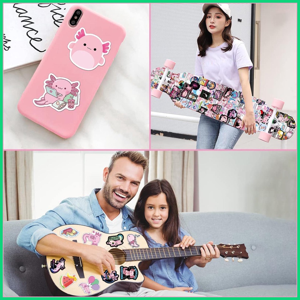 Bộ 50 Miếng Dán Bình Nước Bằng Chất Liệu Vinyl Dễ Thương Xinh Xắn