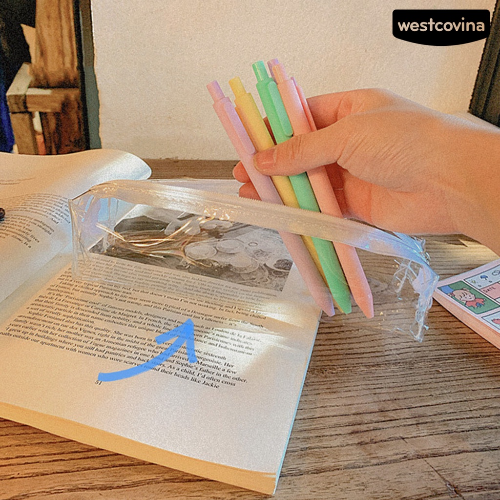 [WSTN]✎Túi Đựng Bút Trong Suốt Có Khóa Kéo Đa Năng Tiện Dụng