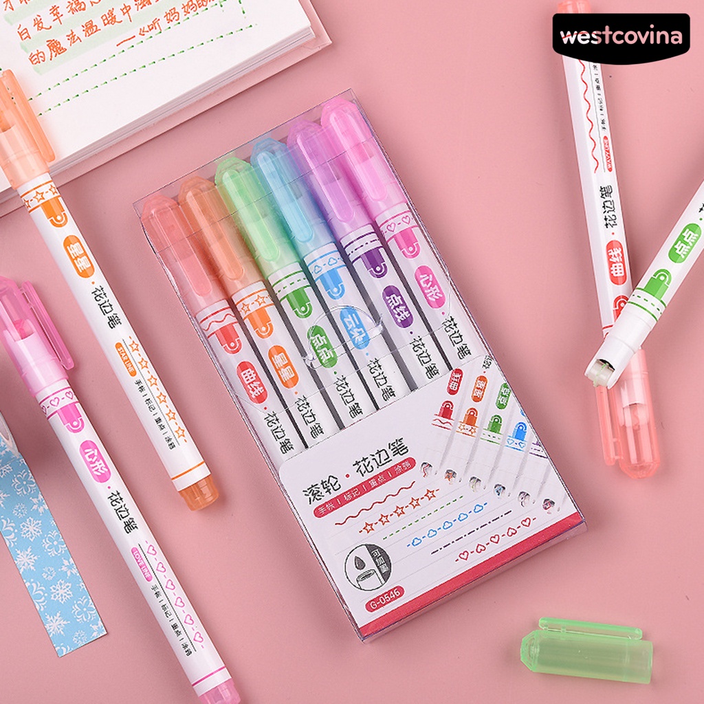 [WSTN]✎Set 6 Bút Kẻ Mắt Nhanh Khô Nhiều Màu Sắc