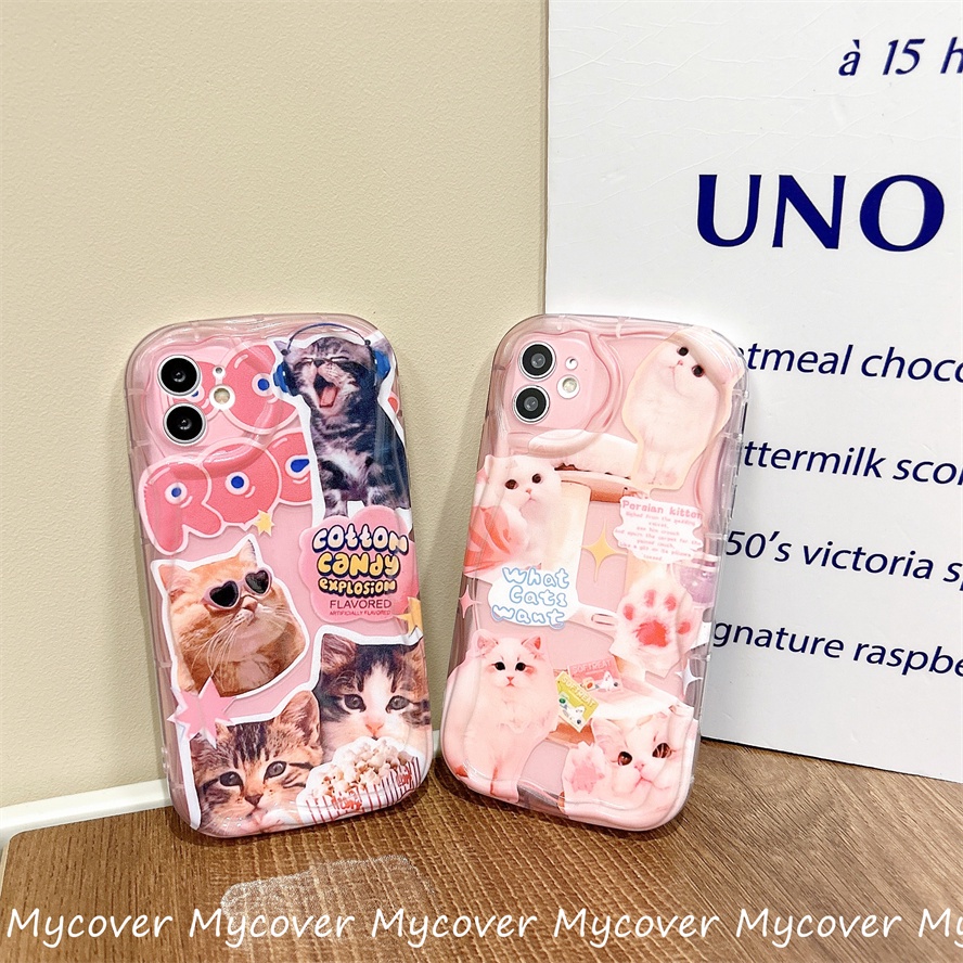 Ốp Điện Thoại Silicon Mềm Trong Suốt In Hình Mèo Dễ Thương Cho iPhone 11 13 12 14 Pro Max X XR Xs Max 6 7 8 Plus