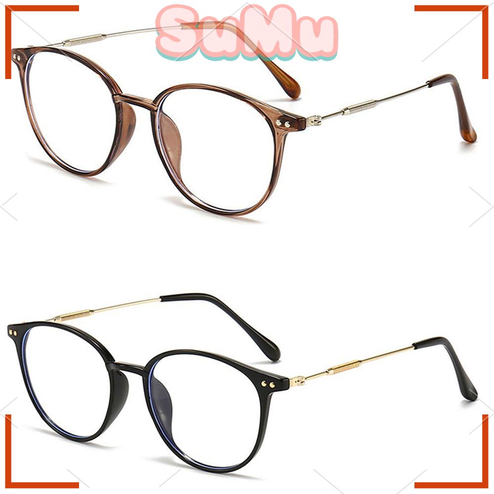 SUMU Mắt Kính Đọc Sách Gọng Tròn Bằng PC Chống Ánh Sáng Xanh Dương Đa Năng Nhỏ Gọn Tiện Dụng Cho Văn Phòng