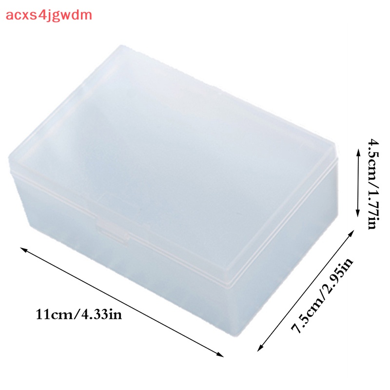 [Acxs4jgwdm] hộp nhựa mini hộp hình chữ nhật Hộp mờ hộp đóng gói Hộp lưu trữ hộp đựng đồ trang sức bền chắc chống bụi