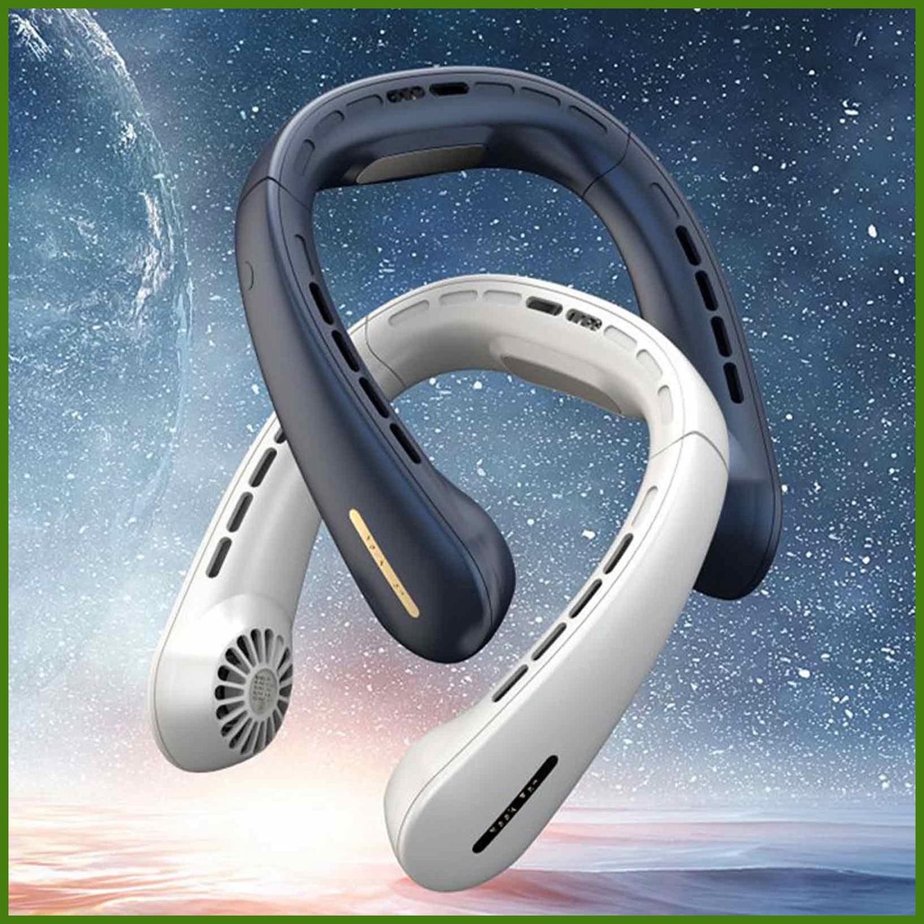 Quạt Làm Mát Đeo Cổ Không Cánh 360 Độ Sạc USB Với 3 Tốc Độ Gió rdavn