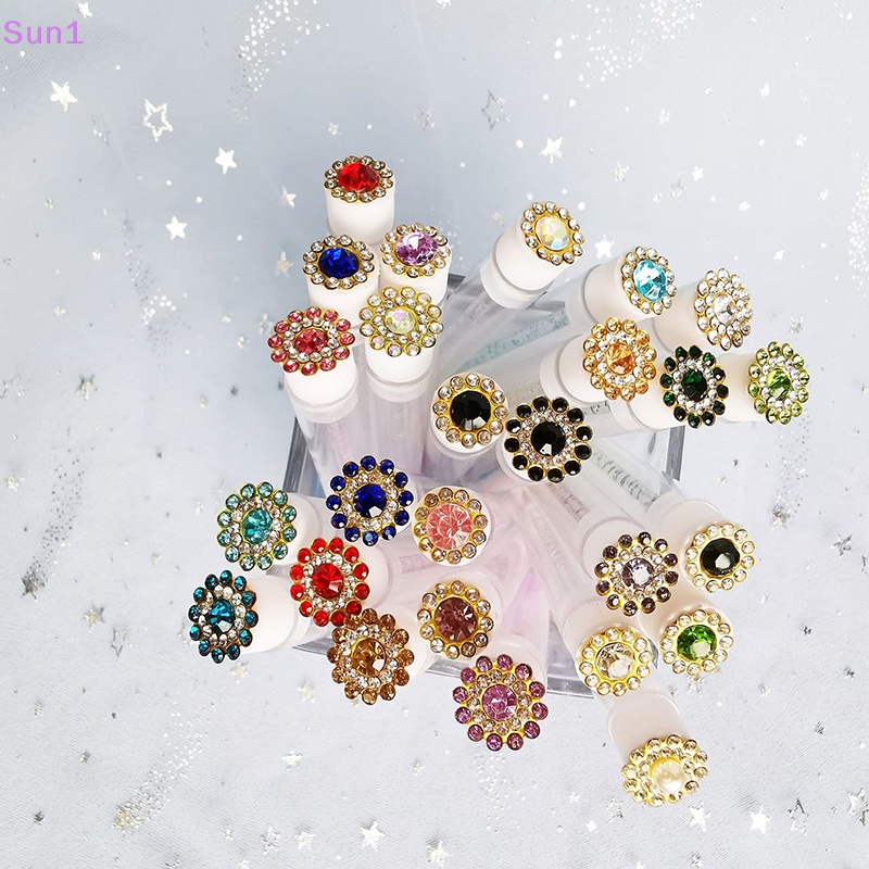 Sun1 &gt; Ống Rỗng Đựng Cọ Chải Lông Mi / Lông Mày Có Thể Thay Thế Chống Bụi Trang Trí Hoa Lấp Lánh