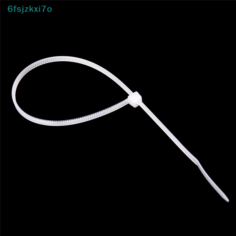 100 cái buộc chặt Dây cáp màu đen trắng Khóa dây cáp Nylon tự khóa