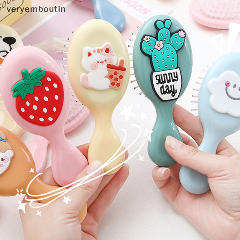 Lược Chải Tóc Hình Búp Bê Hoạt Hình Dễ Thương Cho Bé Gái