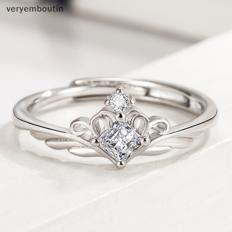 1 Nhẫn Cặp Màu Bạc Có Thể Điều Chỉnh Kích Thước