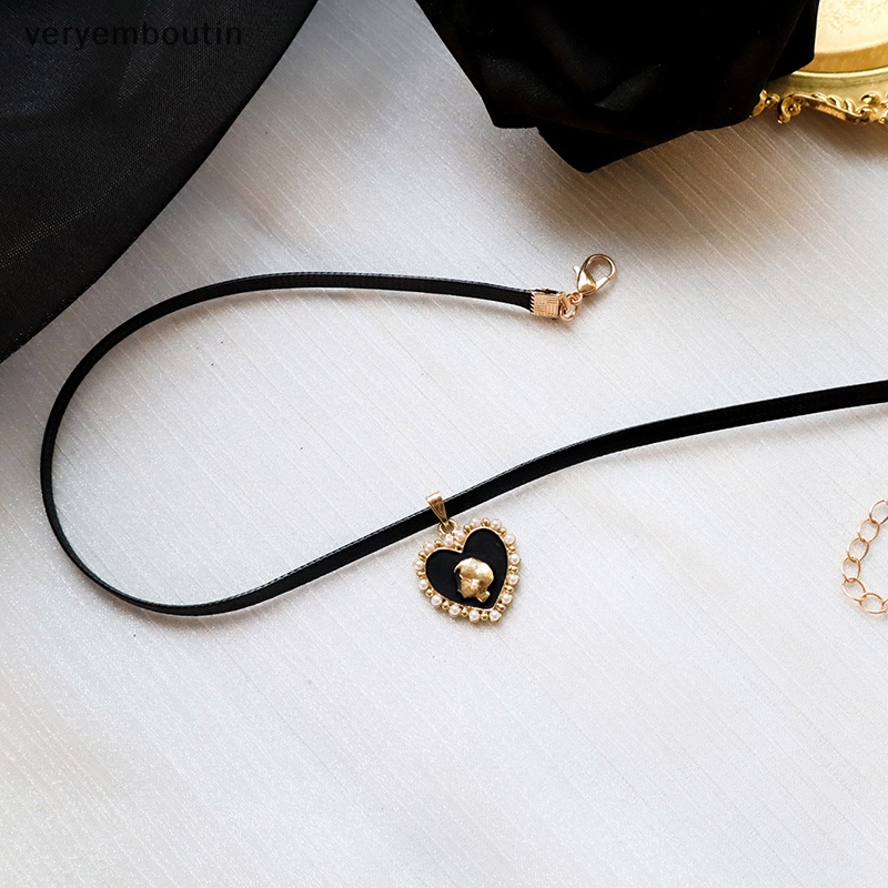 Vòng Cổ Choker Da PU Màu Đen Phong Cách Gothic Cho Nữ