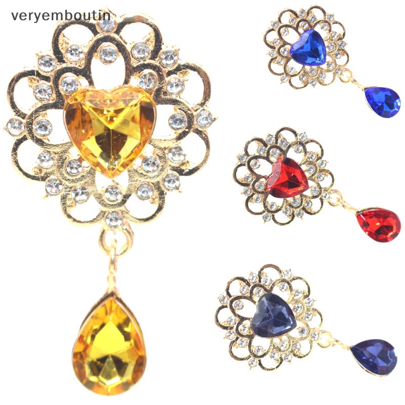 Phụ Kiện Thẻ Mời Hình Giọt Nước Đính Đá Pha Lê Sang Trọng DIY