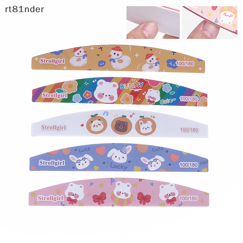 Dụng Cụ Dũa Móng Hai Mặt Màu Trắng In Họa Tiết Hoạt Hình