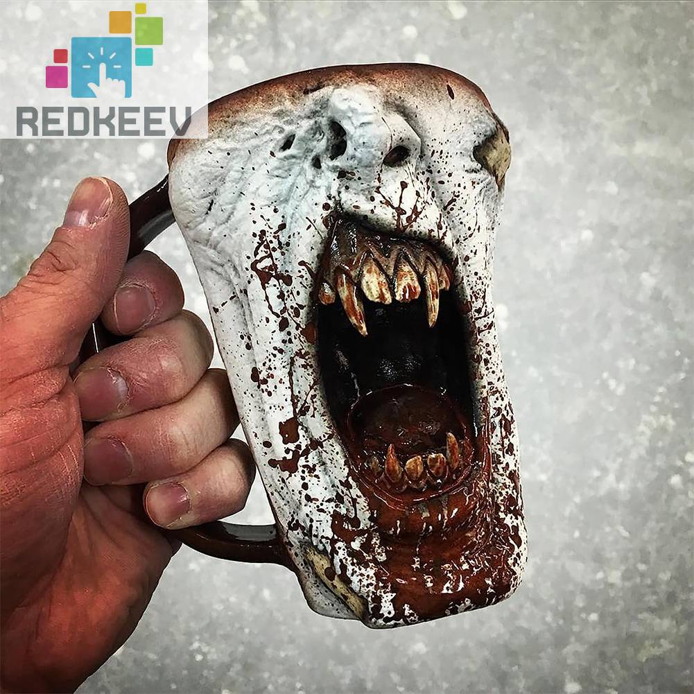 Cốc Cà Phê Kinh Dị Phong Cách Gothic Halloween Vui Nhộn Trang Trí Gia Đình Bạn Bè