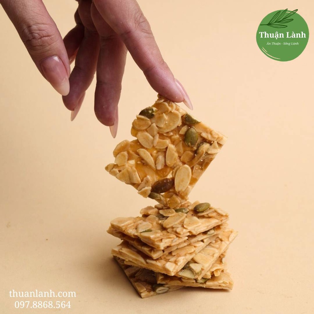 Bánh Ngói Hạnh Nhân Truyền Thống, Không Đường, Giòn Thơm - Ăn kiêng healthy - Thuận Lành