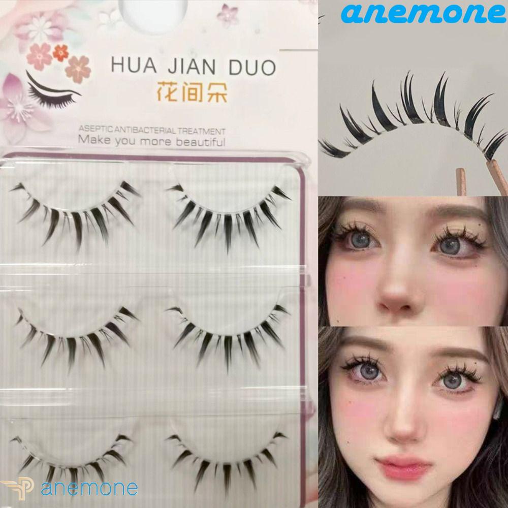 ANEMONE Bộ 3 Cặp Lông Mi Giả 3D Dày Tự Nhiên Hóa Trang