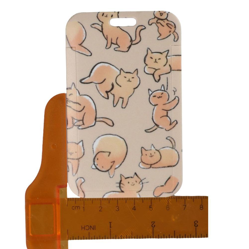 PINEVN Móc Khóa Hình Mèo Dacron Màu Cam Có Dây Đeo Thẻ ID Cho Văn Phòng