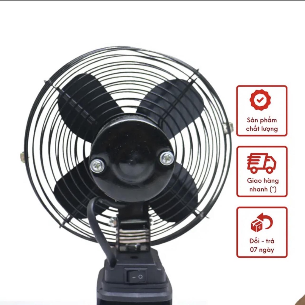 Thân quạt chạy pin 8 inch, sài chung pin