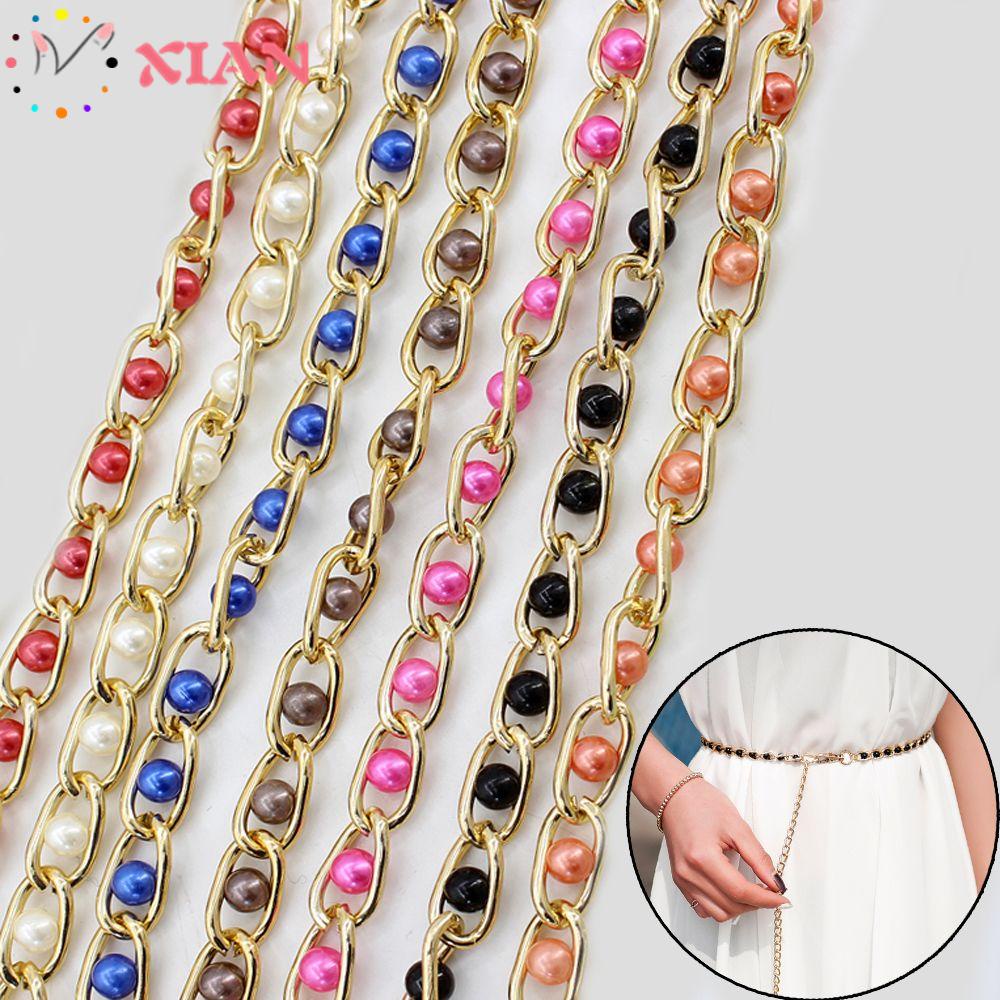 XIANTIN Dây Thắt Lưng Mỏng Đính Hạt Thời Trang Cho Nữ