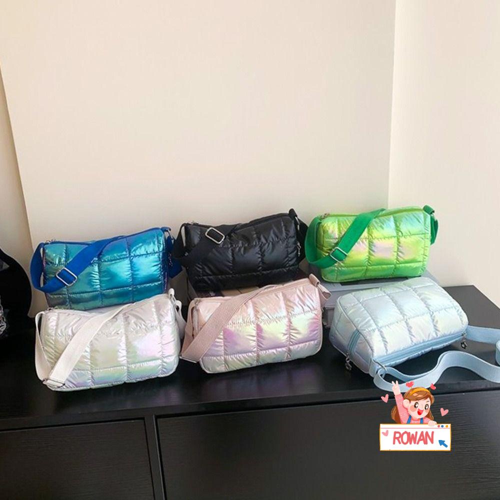 ROWANS Túi Tote Màu Trơn Đệm Cotton Gọn Nhẹ Thời Trang Cho Nữ