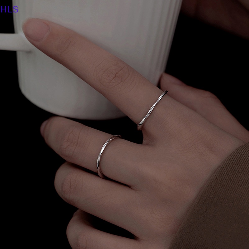 [HLS] Nhẫn Thời Trang Ins Đơn Giản Không Phai Màu Bạc Dễ Phối Đồ Trang Sức Đám Cưới Dành Cho Nữ