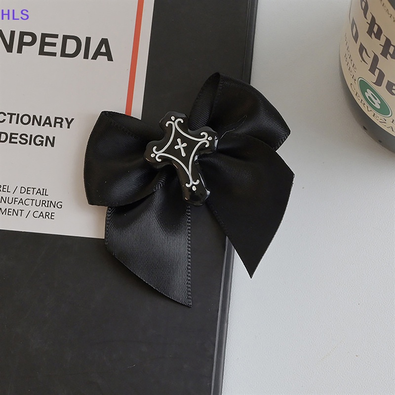 Kẹp Tóc Hình Nơ Đen Phong Cách Gothic Thời Trang Y2k