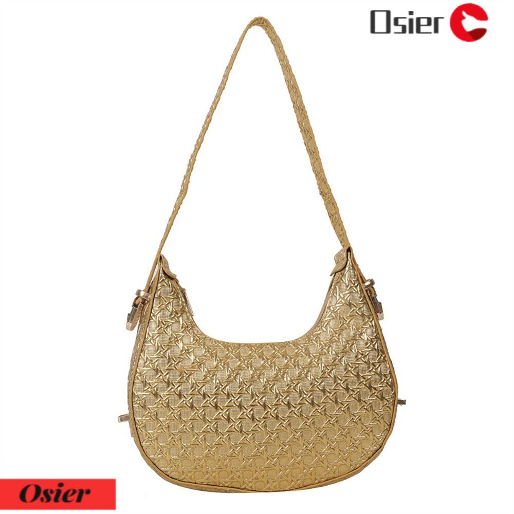 OSIER1 Túi Xách Da PU Sức Chứa Lớn Có Khóa Kéo Phong Cách Boho Thời Trang Cho Nữ