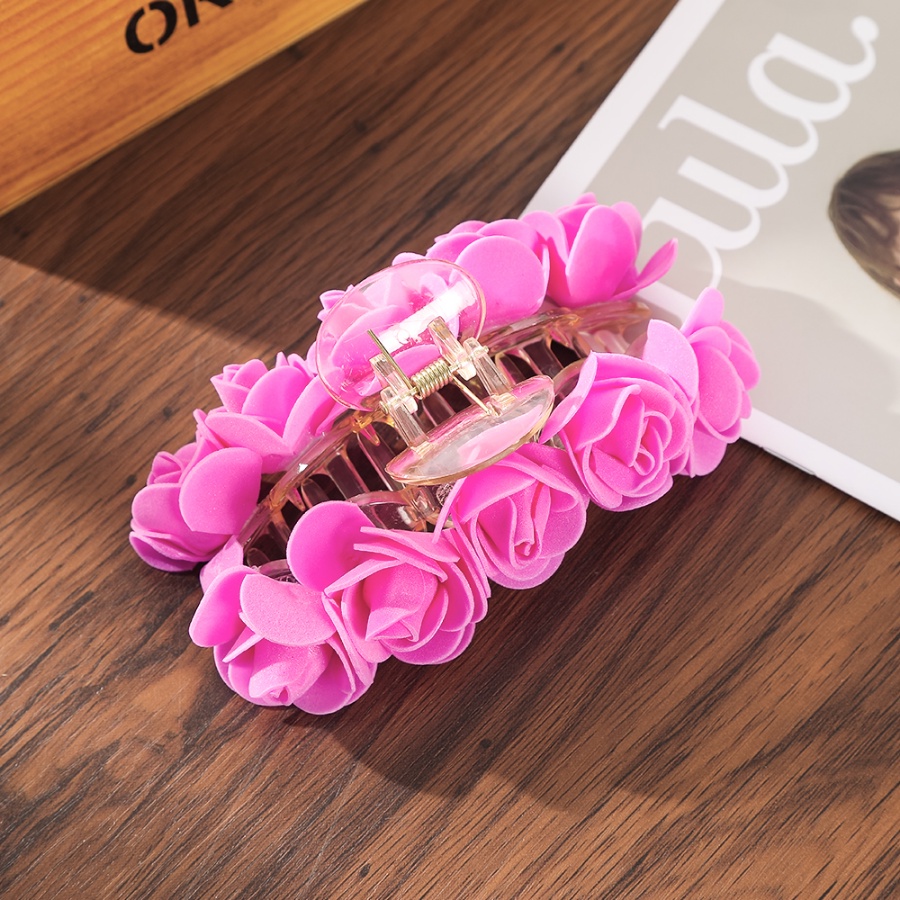 Kẹp Tóc Hoa Hồng Chất Liệu Acrylic Thời Trang Cho Nữ