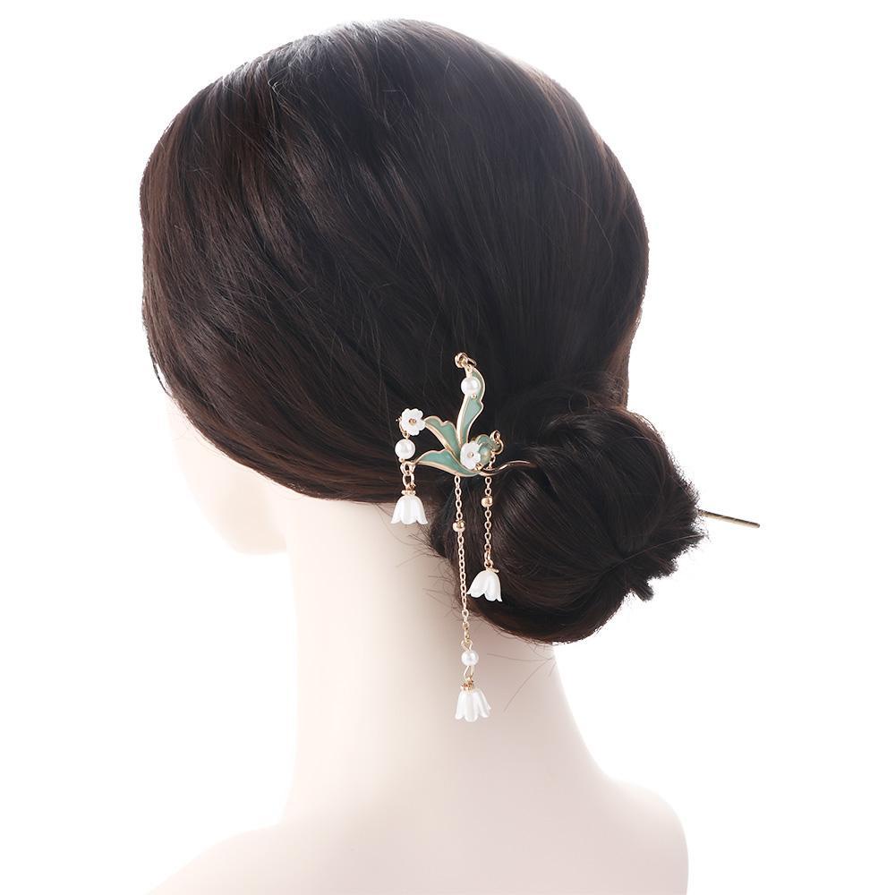 ANEMONE Trâm Cài Tóc Hình Hoa Phong Cách Trung Quốc Thanh Lịch Cho Cô Dâu