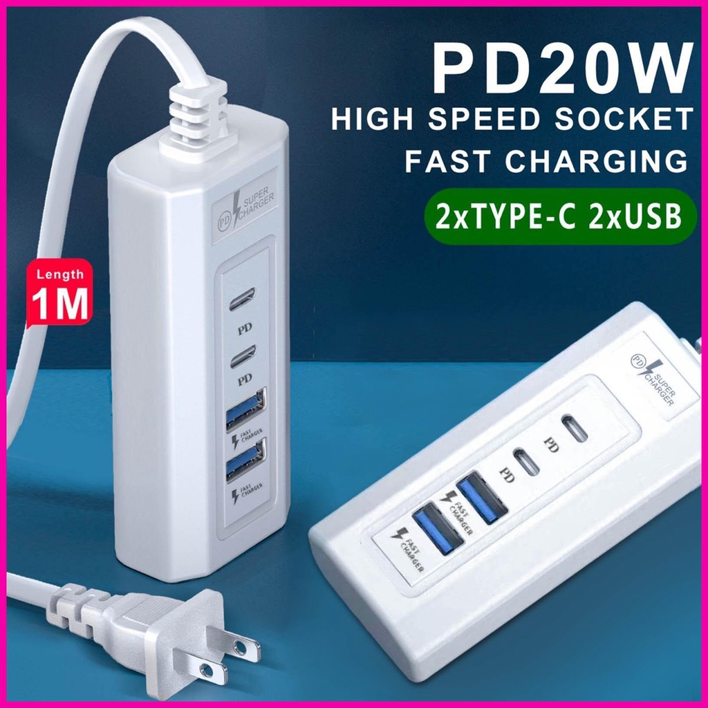 Ổ Cắm Điện PD 20W PD Sạc Nhanh Tiện Dụng Khi Đi Du Lịch