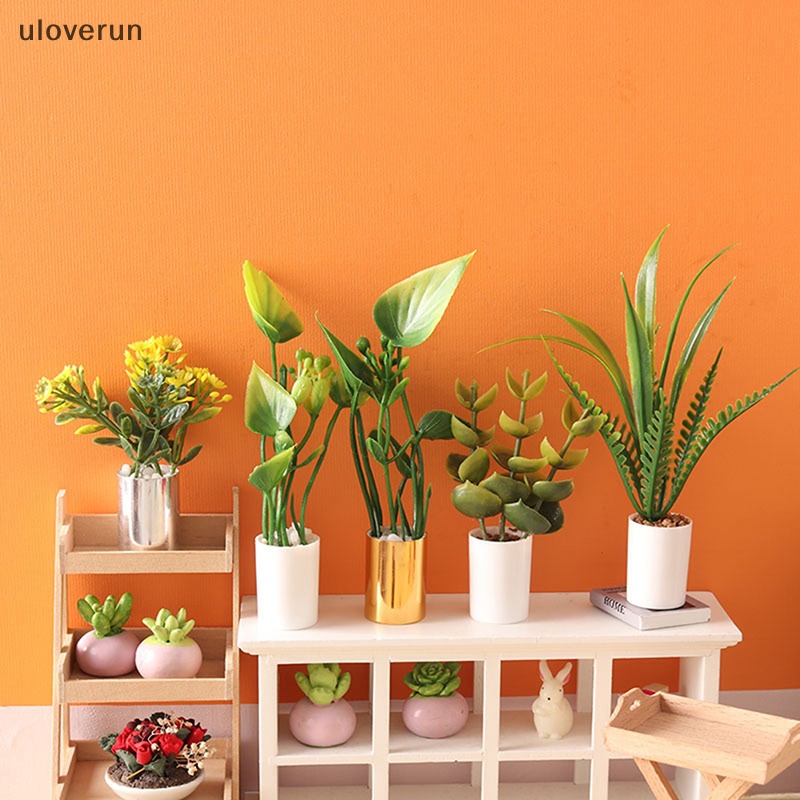 Mô Hình Chậu Cây Mini Tỉ Lệ 1: 12 Dùng Trang Trí Nhà Búp Bê