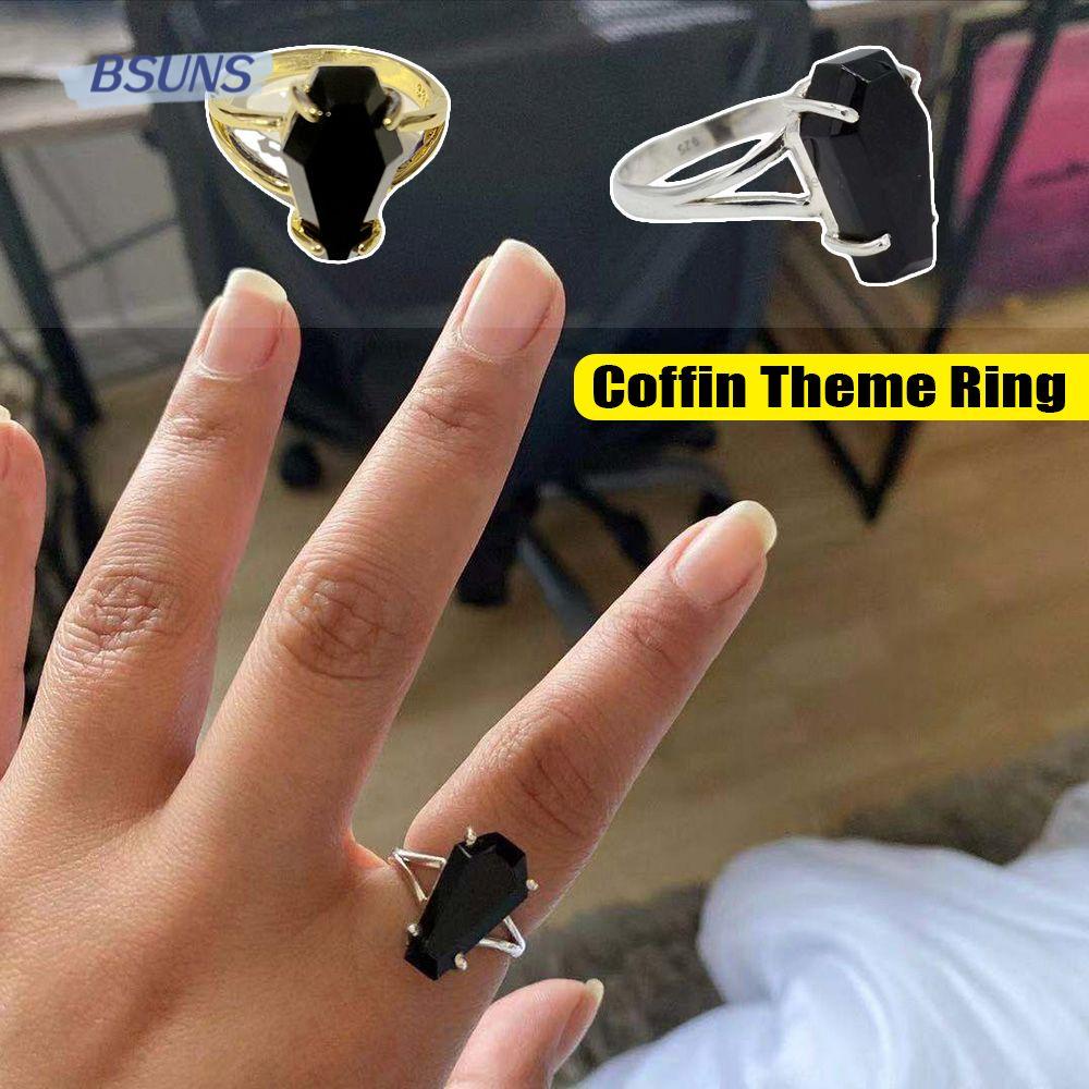 BSUNS Nhẫn Coffin Phong Cách Gothic Punk Cổ Điển Cho Nam Và Nữ