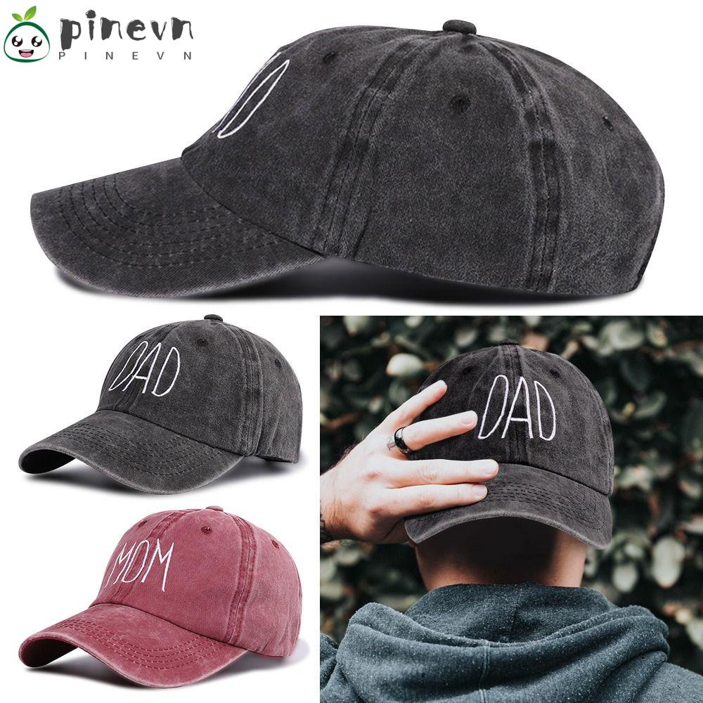 Mũ Lưỡi Trai Thêu Chữ DAD MOM Phong Cách Vintage