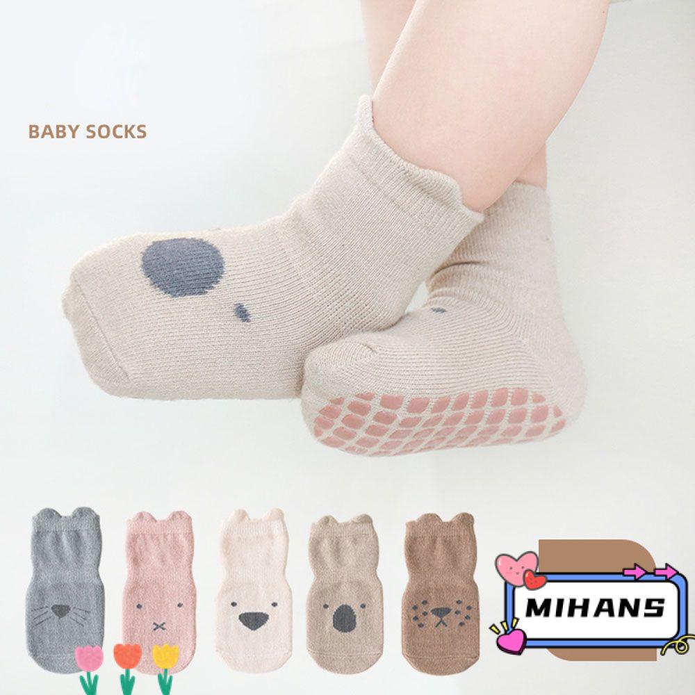 MIH Vớ Cotton Chống Trượt Thoáng Khí In Họa Tiết Hoạt Hình Dễ Thương Thời Trang Thu Đông Cho Bé