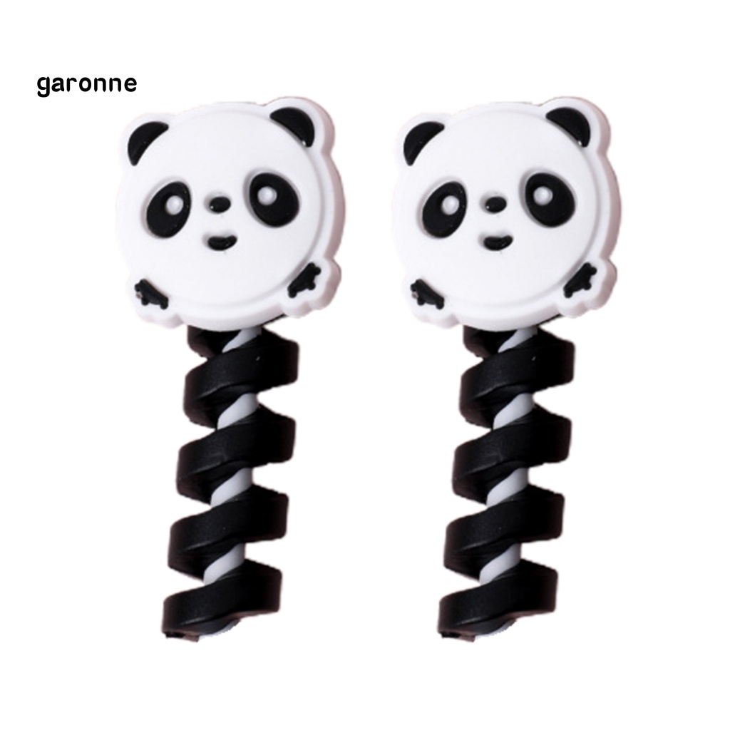 Set 2 Phụ Kiện Bảo Vệ Dây Cáp Sạc USB Hình Gấu Hoạt Hình Dễ Thương