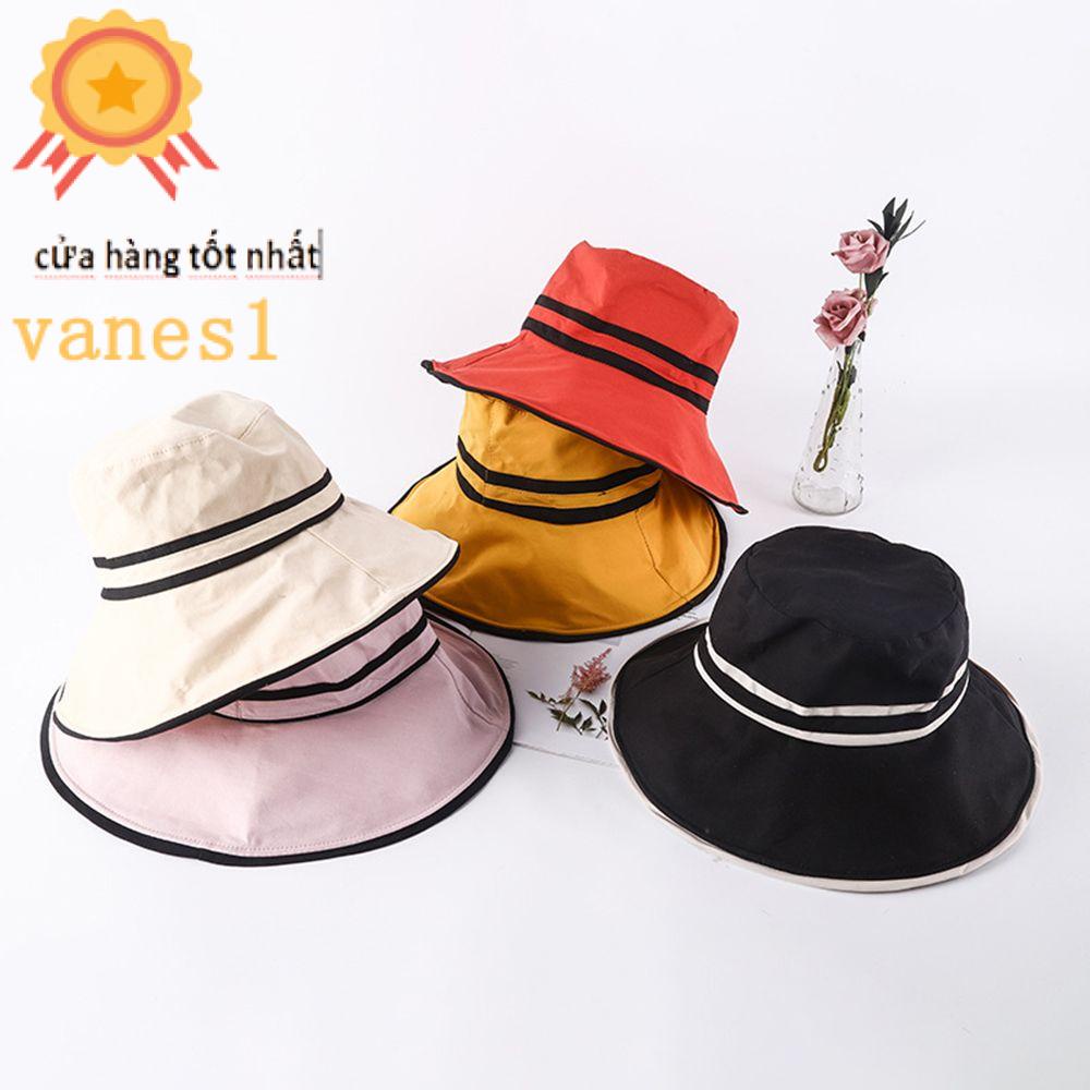 VANES1 Mũ Bucket Vành Tròn Chống Nắng Thời Trang Xuân Hè