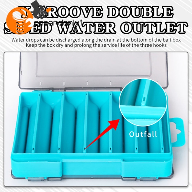 Hộp Đựng Mồi Câu Cá 12 Ngăn Hình Chữ U Đa Năng Tiện Dụng