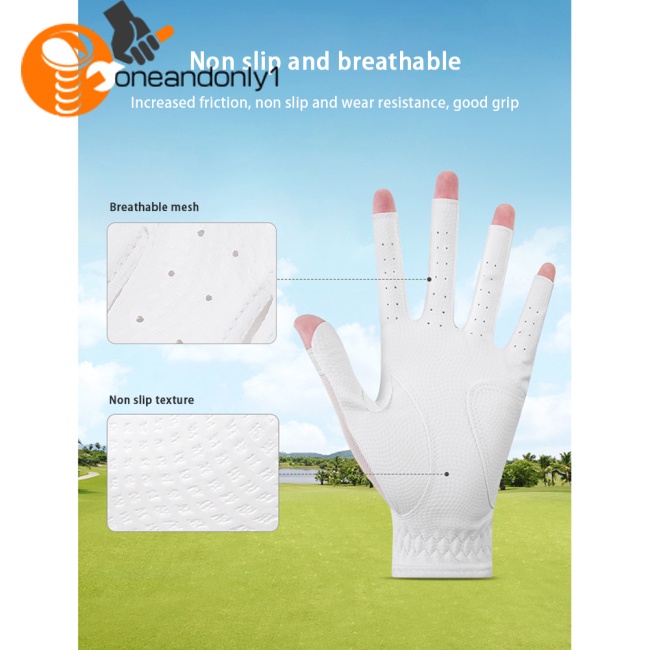 1 Đôi Găng Tay Đánh Golf Pgm Hở Ngón Chống Trượt Thoáng Khí Thoải Mái