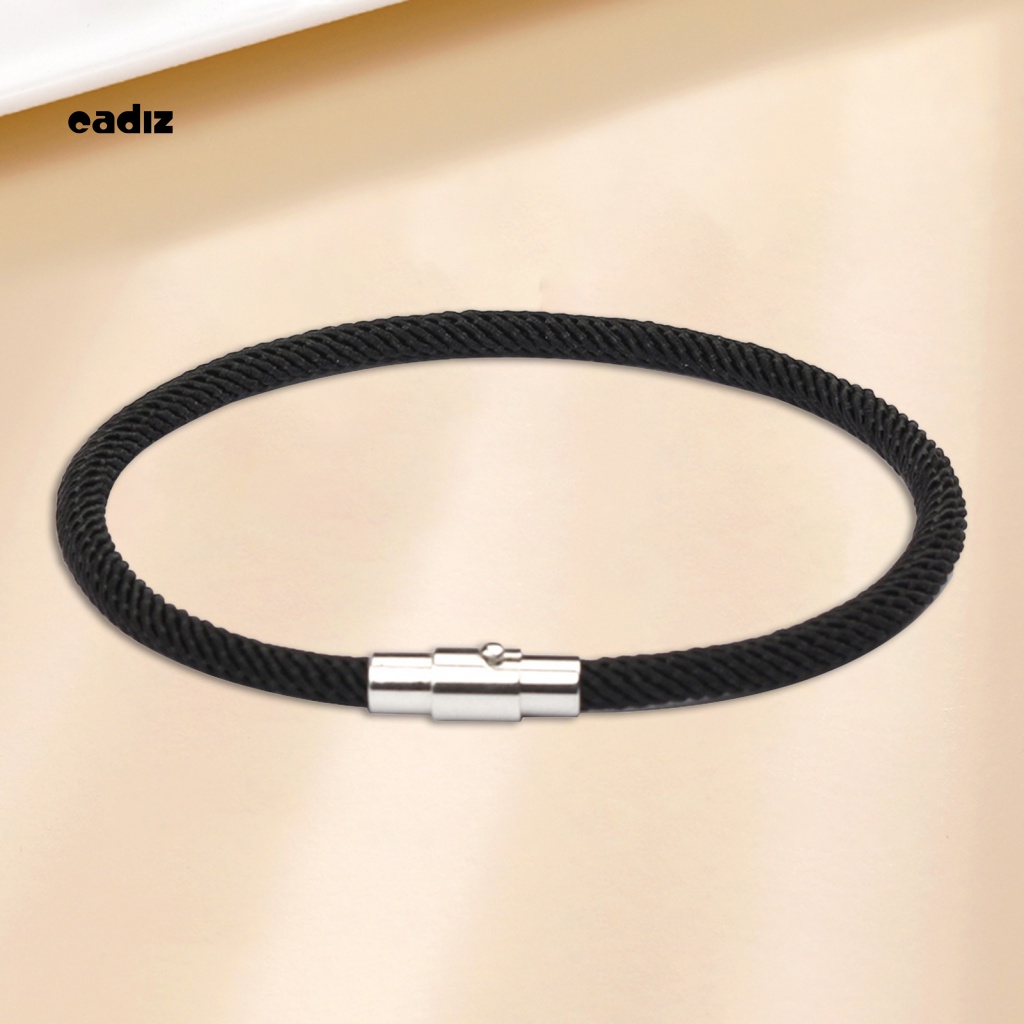 Vòng Tay Dây Nylon Màu Trơn Khóa Nam Châm Thời Trang Cho Cặp Đôi