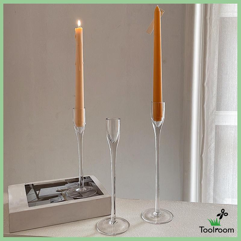 Bộ 3 Cây Nến Thủy Tinh Dùng Trang Trí Nhà Cửa Dịp Năm Mới