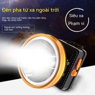 🍀LED đèn pin - Đèn pin đội đầu chiếu xa siêu sáng- kèm sạc và dây đeo /Đèn pin đội đầu bóng siêu sáng chiếu xa 200m