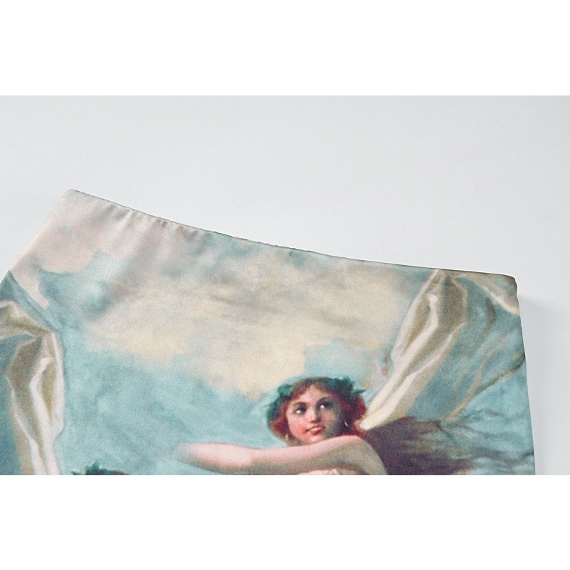 Bộ Áo Tank Top In Họa Tiết Chân Dung Gợi Cảm + Chân Váy Thời Trang Cho Nữ