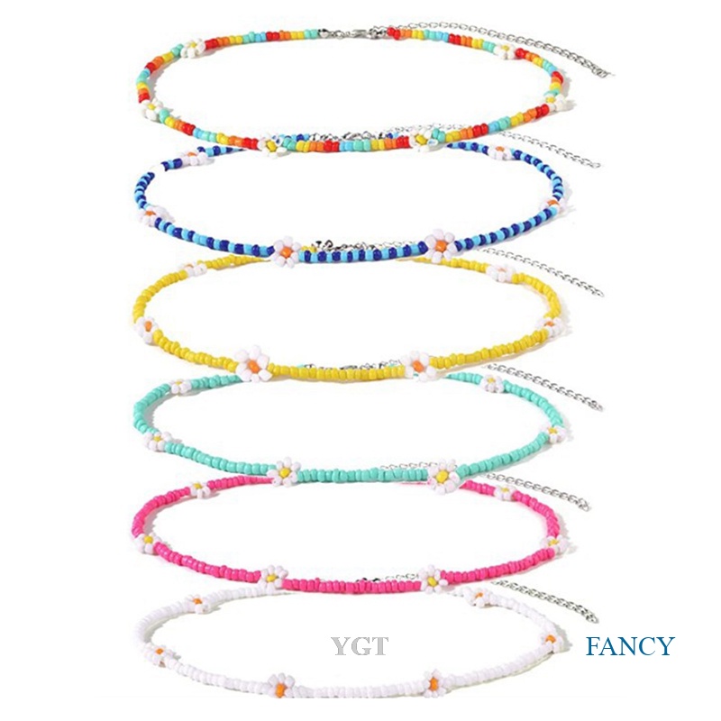 Set 6 Vòng Cổ Choker Phong Cách Boho Dễ Thương Cho Nữ