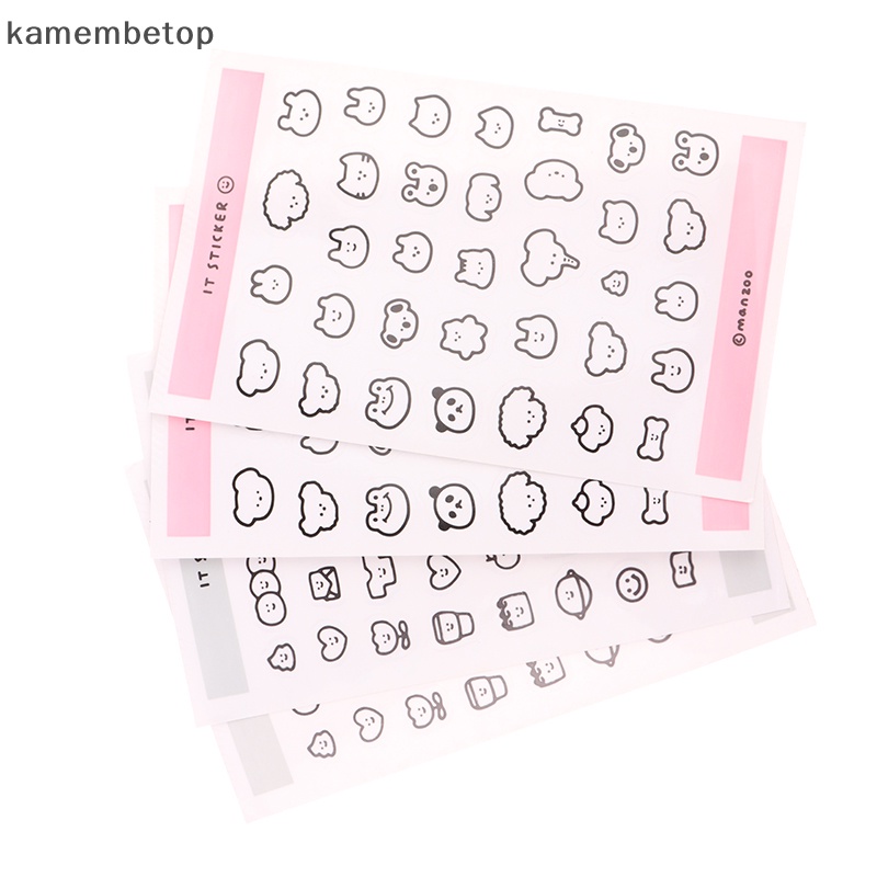 Bộ 10 Miếng Dán Trang Trí Điện Thoại / Sổ Tay Hình Động Vật Mini Dễ Thương
